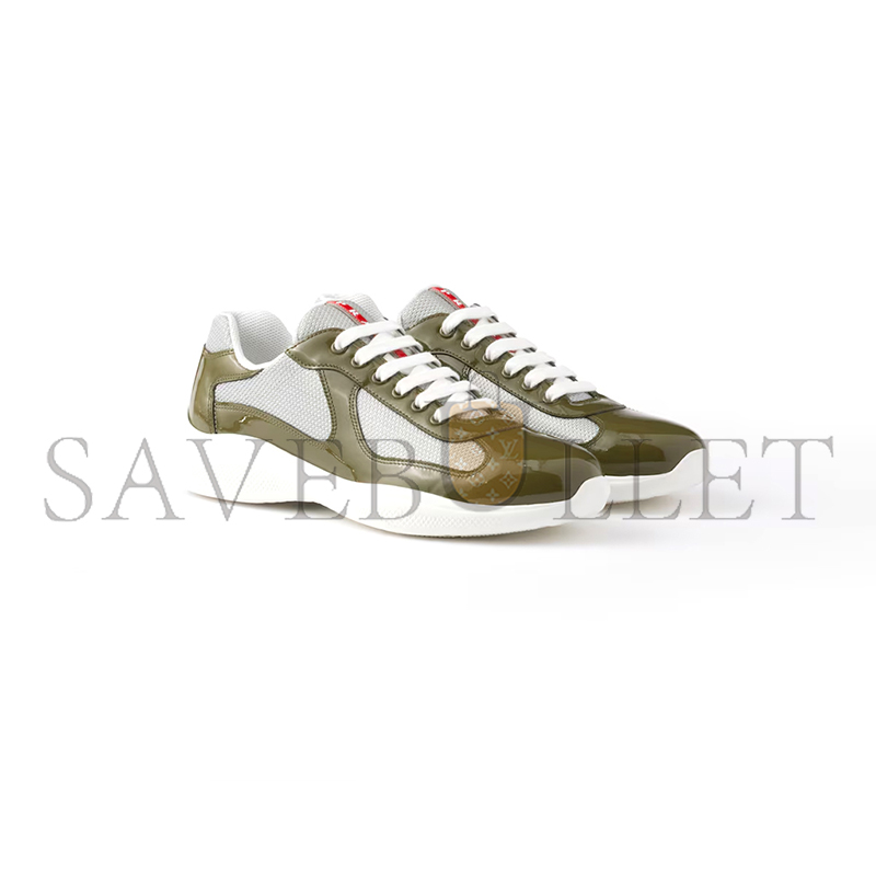 PRADA PATENT LEATHER AND TECHNICAL FABRIC PRADA AMERICA'S CUP SNEAKERS 4E3400